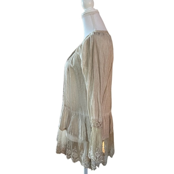 SCULLY WOMENS LIGHTWEIGHT FLOWY SOFT LONG SLEEVE BLOUSE - Picture 3 of 10